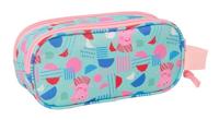 Pennenetui met 2 vakken Peppa Pig Groen Roze 21 x 8 x 6 cm 3D - thumbnail
