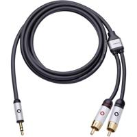 Oehlbach: i-Connect 3,5mm jackplug/2RCA - 3 meter - Zwart - thumbnail