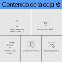 HP 710 Muis Draadloos Zwart 7 Toetsen 3000 dpi Oplaadbaar - thumbnail