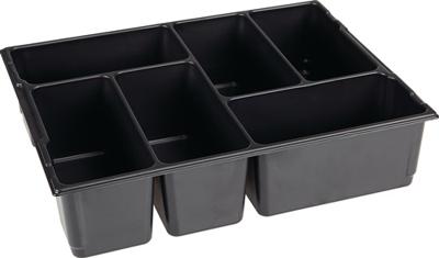 L-BOXX Verdeler voor kleine delen | B404xD317xH97 mm polystyreen | met 6 bakken | zwart | 1 stuk - 1000010128 1000010128