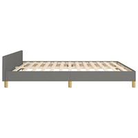 Bedframe zonder matras stof donkergrijs 160x200 cm - thumbnail