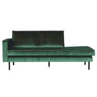 WOOOD Daybed 'Rodeo' Links, Velvet, kleur Forest Green - thumbnail