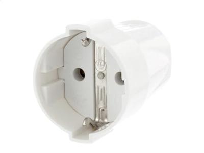 Kunststof contra stekker met randaarde wit