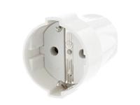 Kunststof contra stekker met randaarde wit - thumbnail