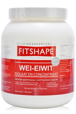 Fitshape Wei eiwit aardbei 1 Kilogram