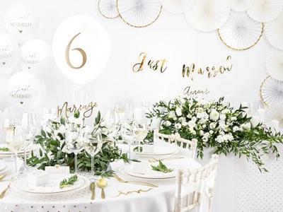 Pastel Ballonnen Bruiloft Puur Wit &apos;Just Married&apos; - 6 Stuks
