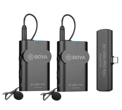 Boya 2.4 ghz duo lavalier microfoon draadloos by-wm4 pro-k6 voor android - thumbnail