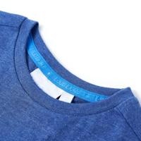 Kindershirt dinosaurusprint 104 gemleerd donkerblauw - thumbnail