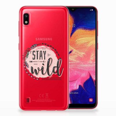 Samsung Galaxy A10 Telefoonhoesje met Naam Boho Stay Wild Samsung Galaxy A10 Telefoonhoesje met Naam Boho Stay Wild