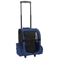 VidaXL Huisdierentrolley inklapbaar blauw - thumbnail