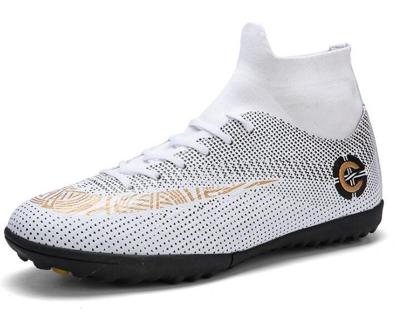 Outdoor High-Top anti-slip Soccer cleats training sneakers voor mannen grootte: 39 (2039-1 wit gebroken nagel)