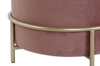 Voetensteun DKD Home Decor Roze Gouden Metaal Fluweel 48 x 48 x 47 cm - thumbnail