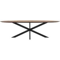 DTP Home Ovale Eettafel 'Shape' Teakhout, 280 x 120cm, kleur Naturel - thumbnail