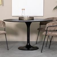 LABEL51 Eetkamertafel Otto - Zwart - - 130 cm - Rond - thumbnail