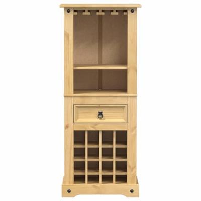 Wijnrek Corona 56x35x134,5 cm massief grenenhout