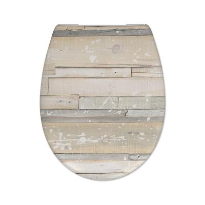 Toiletzitting Cedo Pastel Wood Grijs Bruin Toiletzitting Cedo Pastel Wood Grijs Bruin