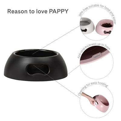 UNITED PETS Pappy - Kleine Hondenkom, Eco- Friendly, Made in Italy, Hondenbak voor Voer en Water, Zwart, 350 ml, S. Voerbak voor Honden