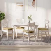 VidaXL Zitkussens 4 pcs grijs groen 40 x 40 x 6 cm katoen stof - thumbnail