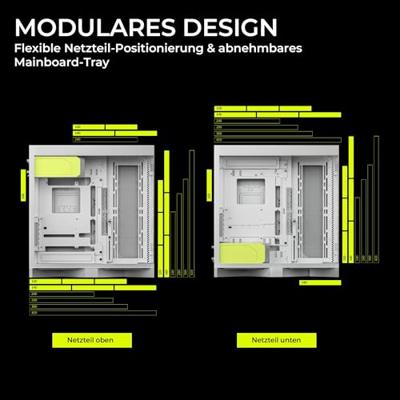 TRYX TRYX LUCA L70 Midi-tower PC-behuizing, Behuizing, Gaming-behuizing Wit