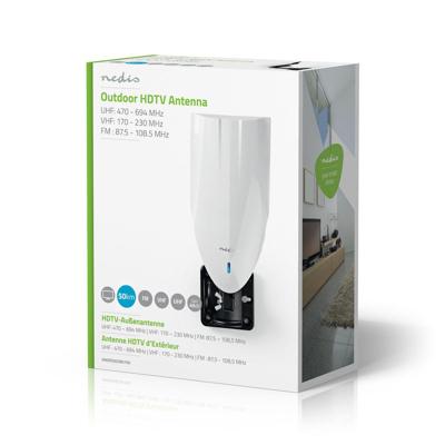 Nedis HDTV-Buitenantenne | 0-50 km | LTE700 | 40 dB | Wit / Zwart | 1 stuks - ANOR5002BK700 ANOR5002BK700 Nedis HDTV-Buitenantenne | 0-50 km | LTE700 | 40 dB | Wit / Zwart | 1 stuks - ANOR5002BK700 ANOR5002BK700