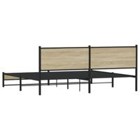 Bedframe zonder matras metaal sonoma eikenkleurig 193x203 cm - thumbnail