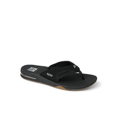REEF Fanning Slipper Heren Black/Silver 12