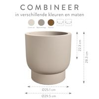 Elho Amber Grail 30 - Beige - Ø 30 x H 28 cm - Binnen en Buiten - 100% gerecycled - thumbnail