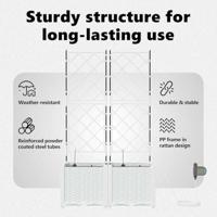 Tuin Bloempot 2 pcs Wit Staal - thumbnail