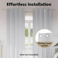 VidaXL Zwart-out gordijnen met ringen 2 pcs bleekgrijs 245 x 140 cm - thumbnail
