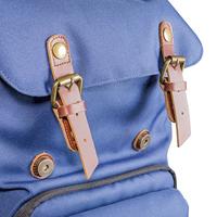 Mantona Luis Retro fotorugzak (met echt lederen applicaties, incl. regenhoes, flexibele indeling en laptopvak, geschikt voor 1x DSLR-camera, 3x lenzen en diverse fotoaccessoires) blauw - thumbnail