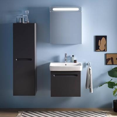 Badmeubelkast Duravit No.1 Halfhoge Kast Met 1 deur Delen 40x132x36 cm Mat Grafiet Duravit