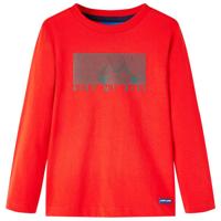 VidaXL Kindershirt met lange mouwen 104 rood - thumbnail