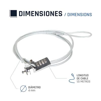 Veiligheidskabel iggual SECURE 4D Veiligheidskabel iggual SECURE 4D