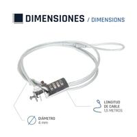 Veiligheidskabel iggual SECURE 4D - thumbnail