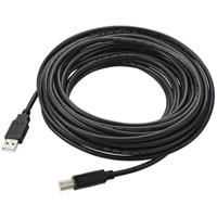 Renkforce USB-kabel USB 2.0 USB-A stekker, USB-B stekker 10.00 m Zwart Afscherming gevlochten RF-5770782 - thumbnail