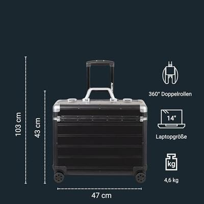 Alumaxx Pilotenkoffer Pandora Zwart