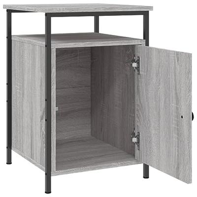 Nachtkastjes 2 st 40x42x60 cm bewerkt hout grijs sonoma eiken