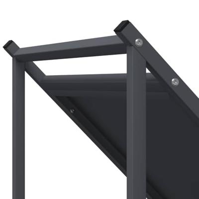 Brandhoutrek 70x43x34,5 cm koudgewalst staal antracietkleurig Brandhoutrek 70x43x34,5 cm koudgewalst staal antracietkleurig