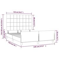 Bedframe zonder matras stof zwart 140x190 cm - thumbnail