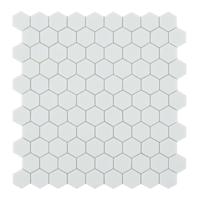Mozaiek hexagon white 3.5x3.5cm - thumbnail