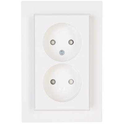 Athenis wandcontactdoos 2-voudig KV helder wit