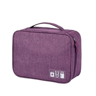 Digitale kabel tas mannen draagbare reizen gadgets Pouch Power snoer lader headset organisator (paars)