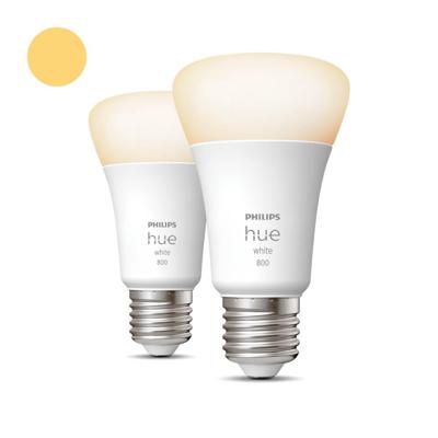 Philips Hue A60 E27 2-pack ZACHTWIT LICHT