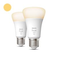 Philips Hue A60 E27 2-pack ZACHTWIT LICHT - thumbnail