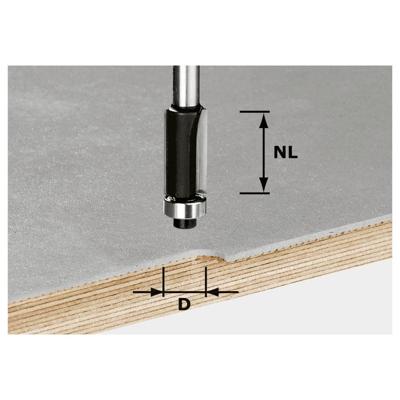 Festool 491027 Vlakke frees Lengte 65 mm Afmeting, Ø 12.70 mm Werklengte 25 mm Schachtdiameter 8 mm Festool 491027 Vlakke frees Lengte 65 mm Afmeting, Ø 12.70 mm Werklengte 25 mm Schachtdiameter 8 mm