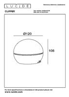 Lucide CLIPPER - Oplaadbare Tafellamp - Accu/Batterij - Ø 12 cm - LED - 1x2,2W 2700K - Zwart - thumbnail