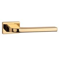 Aprile Massieve Deurkruk Ismena Goud Gepolijst Op Rechthoekig Rozet - thumbnail