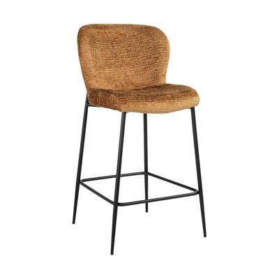 Richmond Barstoel 'Darby' Chenille, kleur Cognac (zithoogte 68cm) Richmond Barstoel 'Darby' Chenille, kleur Cognac (zithoogte 68cm)