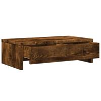 Monitorstandaard met lades 50x27x15 cm hout gerookt eikenkleur - thumbnail
