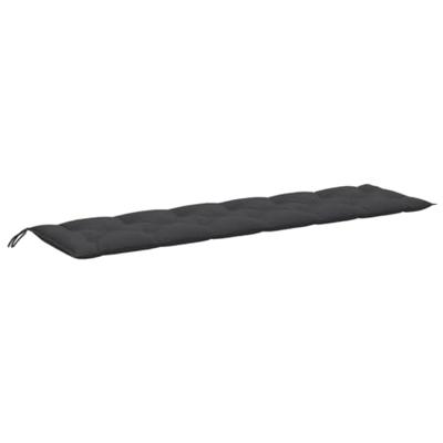 VidaXL Tuinbankkussens 2 st 200x50x7 cm stof gemêleerd antracietkleur